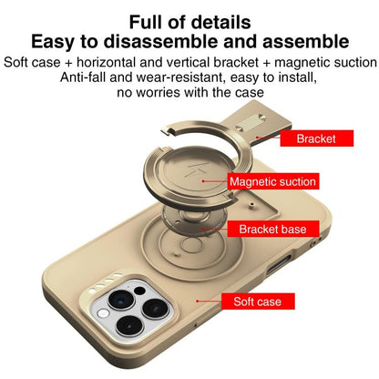 Y-shape Holder MagSafe Rugged Shockproof Phone Case, For iPhone 12 Pro Max, For iPhone 12 Pro, For iPhone 11 Pro Max, For iPhone 11