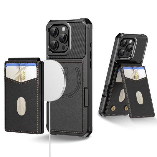 2-in-1 Magnetic Wallet MagSafe Leather Back Phone Case, For iPhone 16 Pro Max, For iPhone 16 Pro, For iPhone 16 Plus, For iPhone 16, For iPhone 15 Pro Max, For iPhone 15 Pro, For iPhone 15 Plus, For iPhone 15, For iPhone 14 Plus