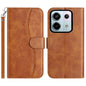 Dual-Folded S-shape Leather Phone Case, For Redmi Note 14 Pro 4G, For Redmi Note 14 4G 163.25mm, For Redmi Note 14 5G, For Redmi 14R 5G, For Redmi Note 14 Pro 5G, For Redmi 14C 4G, For Redmi A3 / Poco C61, For Redmi Note 13 Pro 5G