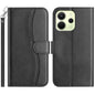 Dual-Folded S-shape Leather Phone Case, For Redmi Note 14 Pro 4G, For Redmi Note 14 4G 163.25mm, For Redmi Note 14 5G, For Redmi 14R 5G, For Redmi Note 14 Pro 5G, For Redmi 14C 4G, For Redmi A3 / Poco C61, For Redmi Note 13 Pro 5G