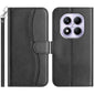 Dual-Folded S-shape Leather Phone Case, For Redmi Note 14 Pro 4G, For Redmi Note 14 4G 163.25mm, For Redmi Note 14 5G, For Redmi 14R 5G, For Redmi Note 14 Pro 5G, For Redmi 14C 4G, For Redmi A3 / Poco C61, For Redmi Note 13 Pro 5G