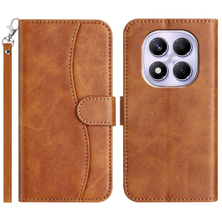 Dual-Folded S-shape Leather Phone Case, For Redmi Note 14 Pro 4G, For Redmi Note 14 4G 163.25mm, For Redmi Note 14 5G, For Redmi 14R 5G, For Redmi Note 14 Pro 5G, For Redmi 14C 4G, For Redmi A3 / Poco C61, For Redmi Note 13 Pro 5G