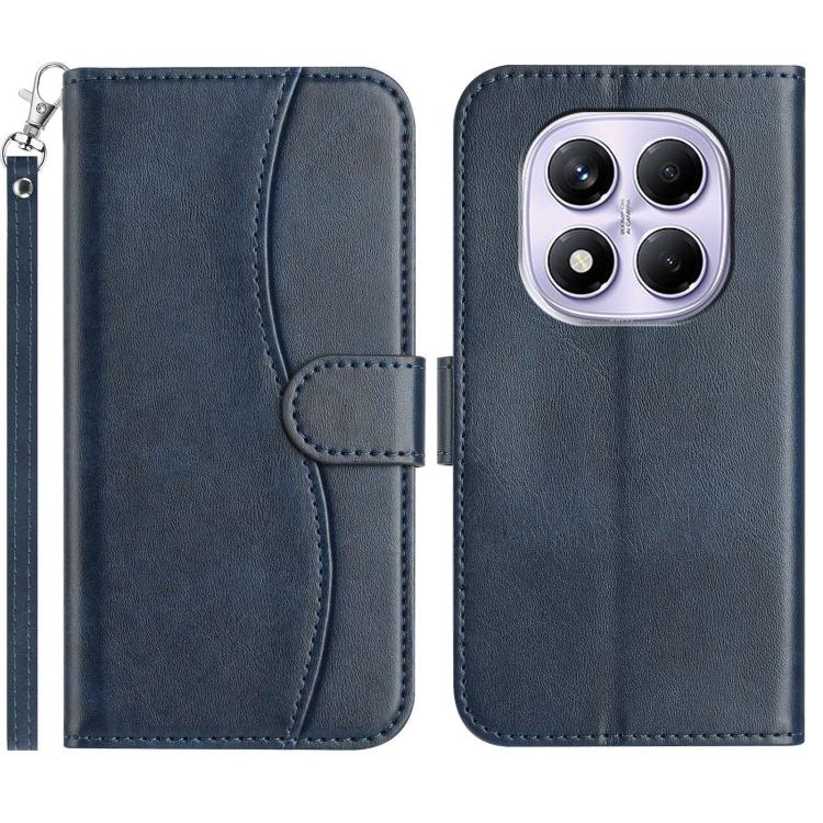 Dual-Folded S-shape Leather Phone Case, For Redmi Note 14 Pro 4G, For Redmi Note 14 4G 163.25mm, For Redmi Note 14 5G, For Redmi 14R 5G, For Redmi Note 14 Pro 5G, For Redmi 14C 4G, For Redmi A3 / Poco C61, For Redmi Note 13 Pro 5G