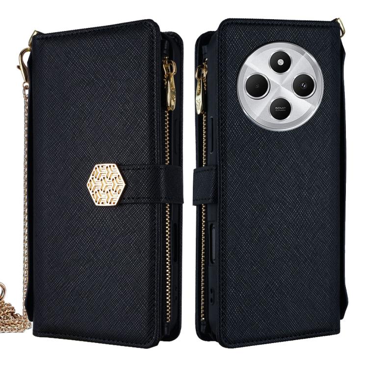 Crossbody Handle Cross Texture Leather Phone Case, For Redmi A5 4G 171.7mm, For Redmi Note 14S 4G, For Redmi 14C 4G