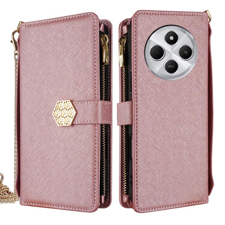 Crossbody Handle Cross Texture Leather Phone Case, For Redmi A5 4G 171.7mm, For Redmi Note 14S 4G, For Redmi 14C 4G