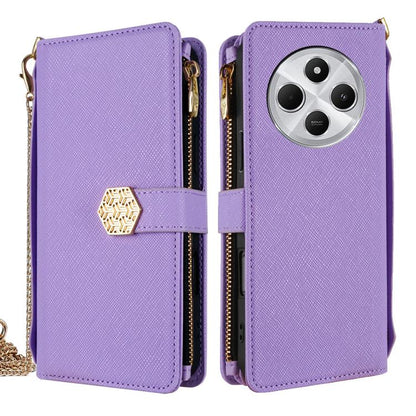 Crossbody Handle Cross Texture Leather Phone Case, For Redmi A5 4G 171.7mm, For Redmi Note 14S 4G, For Redmi 14C 4G