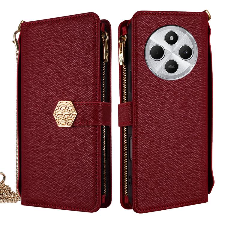 Crossbody Handle Cross Texture Leather Phone Case, For Redmi A5 4G 171.7mm, For Redmi Note 14S 4G, For Redmi 14C 4G