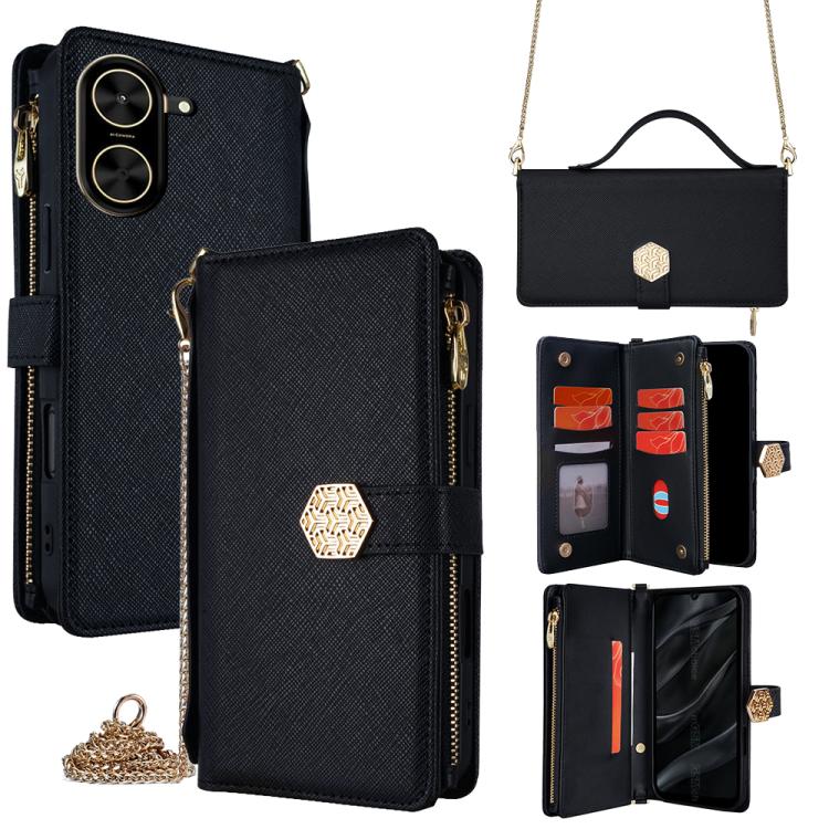 Crossbody Handle Cross Texture Leather Phone Case, For Redmi A5 4G 171.7mm, For Redmi Note 14S 4G, For Redmi 14C 4G