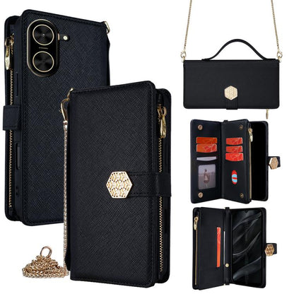 Crossbody Handle Cross Texture Leather Phone Case, For Redmi A5 4G 171.7mm, For Redmi Note 14S 4G, For Redmi 14C 4G