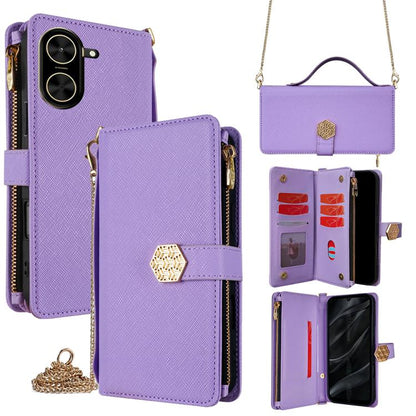 Crossbody Handle Cross Texture Leather Phone Case, For Redmi A5 4G 171.7mm, For Redmi Note 14S 4G, For Redmi 14C 4G
