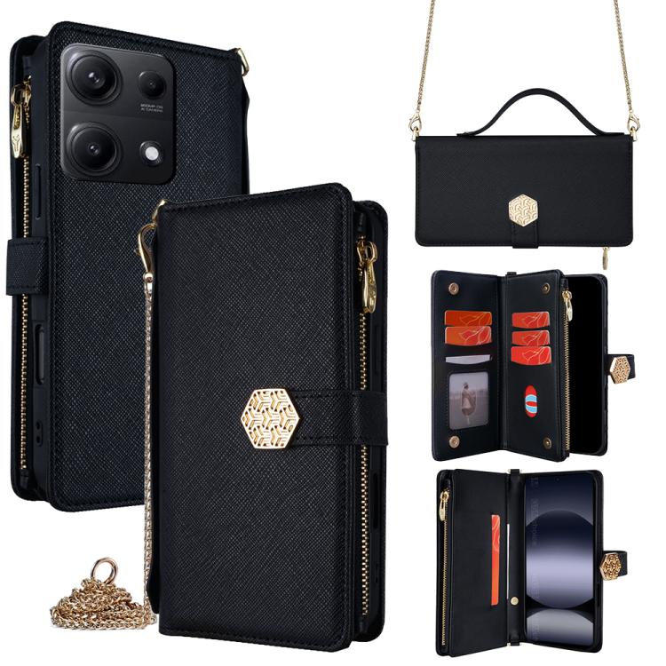 Crossbody Handle Cross Texture Leather Phone Case, For Redmi A5 4G 171.7mm, For Redmi Note 14S 4G, For Redmi 14C 4G