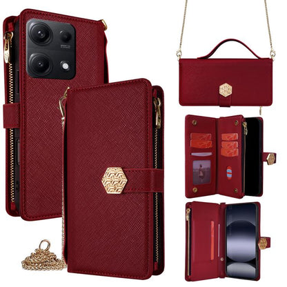 Crossbody Handle Cross Texture Leather Phone Case, For Redmi A5 4G 171.7mm, For Redmi Note 14S 4G, For Redmi 14C 4G