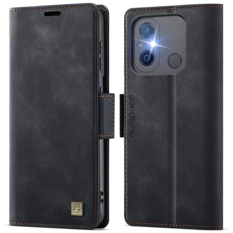 AutSpace A11 Side Buckle MagSafe Magnetic RFID Phone Leather Case, For Redmi 14C 5G, For Redmi Note 14 Pro 5G, For Redmi Note 13 Pro 5G, For Redmi 13C, For Redmi Note 13 5G, For Redmi Note 13 Pro+ 5G, For Redmi 11A / 12C