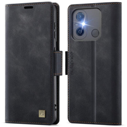 AutSpace A11 Side Buckle MagSafe Magnetic RFID Phone Leather Case, For Redmi 14C 5G, For Redmi Note 14 Pro 5G, For Redmi Note 13 Pro 5G, For Redmi 13C, For Redmi Note 13 5G, For Redmi Note 13 Pro+ 5G, For Redmi 11A / 12C
