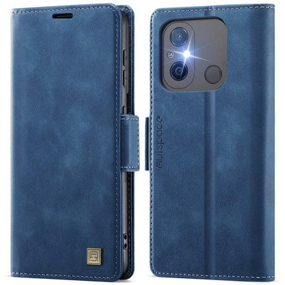 AutSpace A11 Side Buckle MagSafe Magnetic RFID Phone Leather Case, For Redmi 14C 5G, For Redmi Note 14 Pro 5G, For Redmi Note 13 Pro 5G, For Redmi 13C, For Redmi Note 13 5G, For Redmi Note 13 Pro+ 5G, For Redmi 11A / 12C