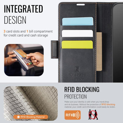 AutSpace A11 Side Buckle MagSafe Magnetic RFID Phone Leather Case, For Redmi 14C 5G, For Redmi Note 14 Pro 5G, For Redmi Note 13 Pro 5G, For Redmi 13C, For Redmi Note 13 5G, For Redmi Note 13 Pro+ 5G, For Redmi 11A / 12C