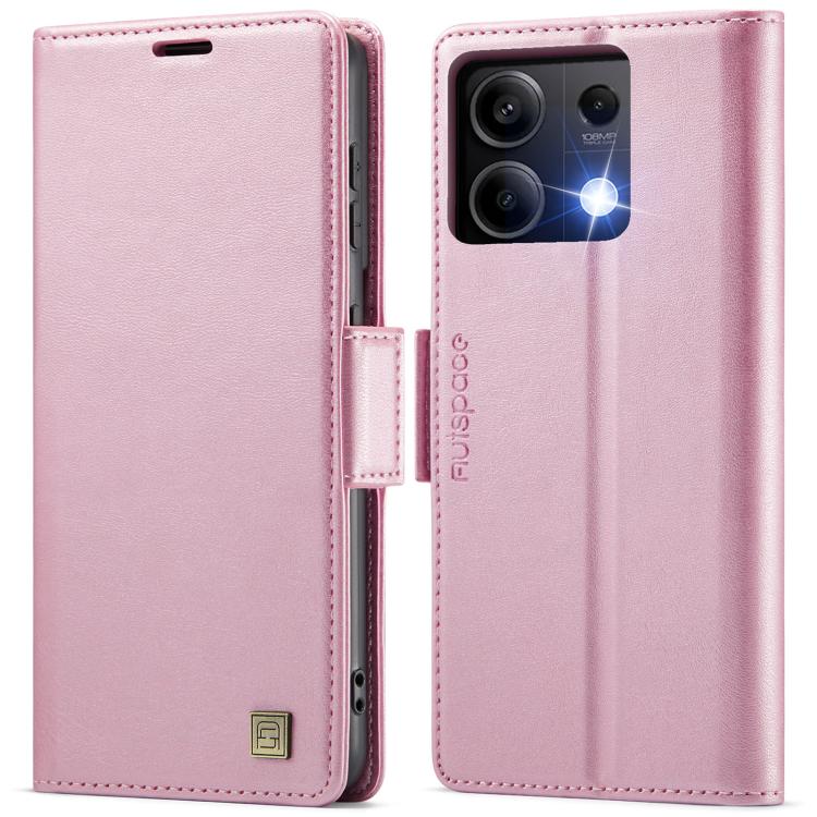 AutSpace A11 Side Buckle MagSafe Magnetic RFID Phone Leather Case, For Redmi 14C 5G, For Redmi Note 14 Pro 5G, For Redmi Note 13 Pro 5G, For Redmi 13C, For Redmi Note 13 5G, For Redmi Note 13 Pro+ 5G, For Redmi 11A / 12C