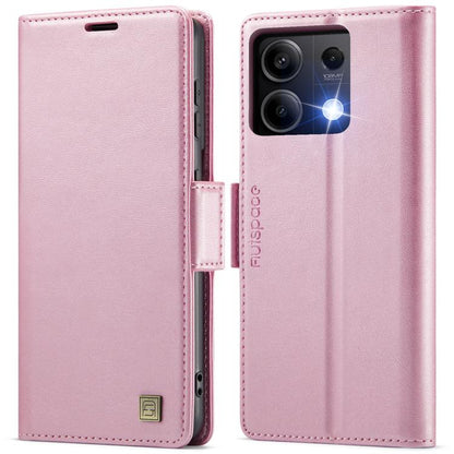 AutSpace A11 Side Buckle MagSafe Magnetic RFID Phone Leather Case, For Redmi 14C 5G, For Redmi Note 14 Pro 5G, For Redmi Note 13 Pro 5G, For Redmi 13C, For Redmi Note 13 5G, For Redmi Note 13 Pro+ 5G, For Redmi 11A / 12C