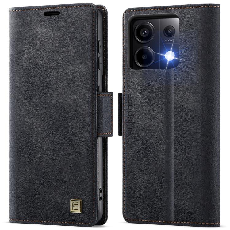 AutSpace A11 Side Buckle MagSafe Magnetic RFID Phone Leather Case, For Redmi 14C 5G, For Redmi Note 14 Pro 5G, For Redmi Note 13 Pro 5G, For Redmi 13C, For Redmi Note 13 5G, For Redmi Note 13 Pro+ 5G, For Redmi 11A / 12C