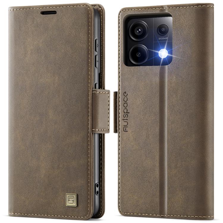AutSpace A11 Side Buckle MagSafe Magnetic RFID Phone Leather Case, For Redmi 14C 5G, For Redmi Note 14 Pro 5G, For Redmi Note 13 Pro 5G, For Redmi 13C, For Redmi Note 13 5G, For Redmi Note 13 Pro+ 5G, For Redmi 11A / 12C