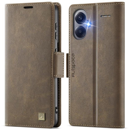 AutSpace A11 Side Buckle MagSafe Magnetic RFID Phone Leather Case, For Redmi 14C 5G, For Redmi Note 14 Pro 5G, For Redmi Note 13 Pro 5G, For Redmi 13C, For Redmi Note 13 5G, For Redmi Note 13 Pro+ 5G, For Redmi 11A / 12C
