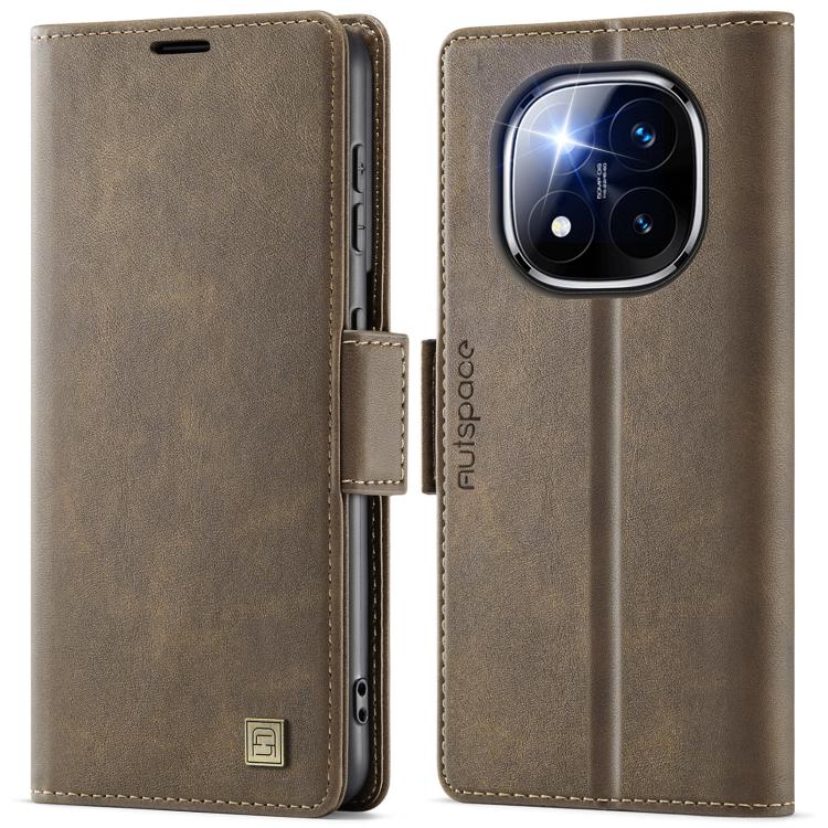 AutSpace A11 Side Buckle MagSafe Magnetic RFID Phone Leather Case, For Redmi 14C 5G, For Redmi Note 14 Pro 5G, For Redmi Note 13 Pro 5G, For Redmi 13C, For Redmi Note 13 5G, For Redmi Note 13 Pro+ 5G, For Redmi 11A / 12C