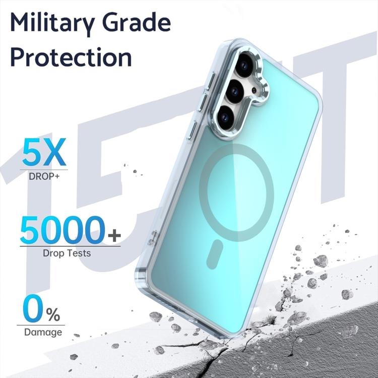 Plating Gradient Discolor MagSafe Phone Case with Holder, For Samsung Galaxy S23+ 5G, For Samsung Galaxy S23 5G