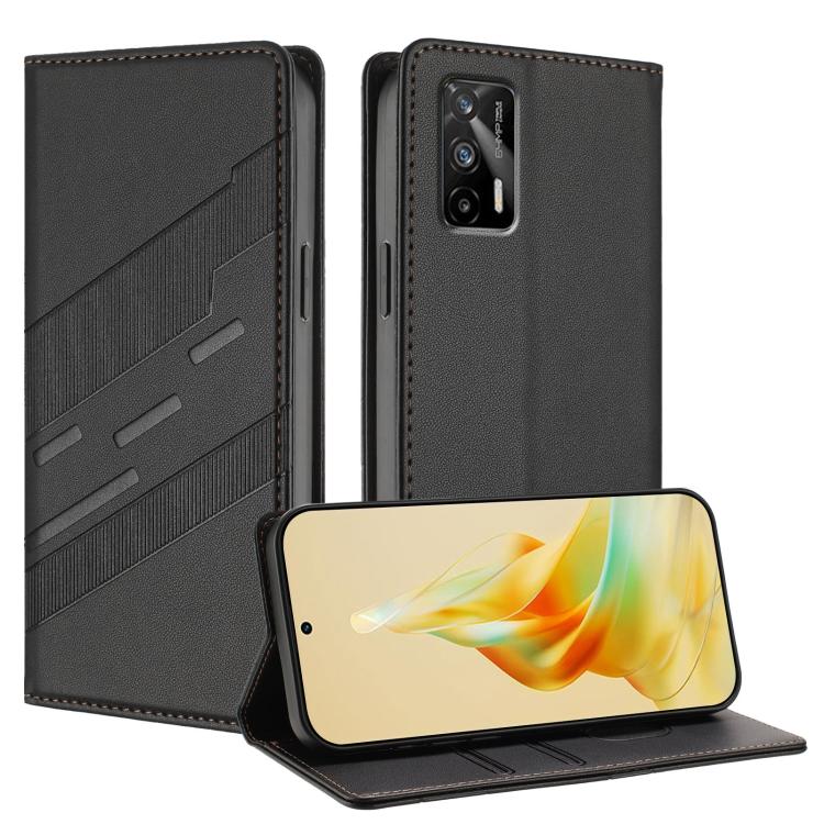 Embossed Multi-functional Wallet Retro Leather Phone Case, For Realme V11 5G, For Realme GT 5G, For Realme C20