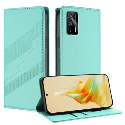 Embossed Multi-functional Wallet Retro Leather Phone Case, For Realme V11 5G, For Realme GT 5G, For Realme C20