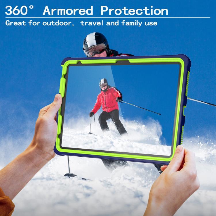 Armor Bolt Shape Holder Silicone Hybrid PC Tablet Case, For iPad 2025 / 2022, For iPad 10.2 2021 / 2020 / 2019, For iPad 9.7 2018 / Air / Air 2