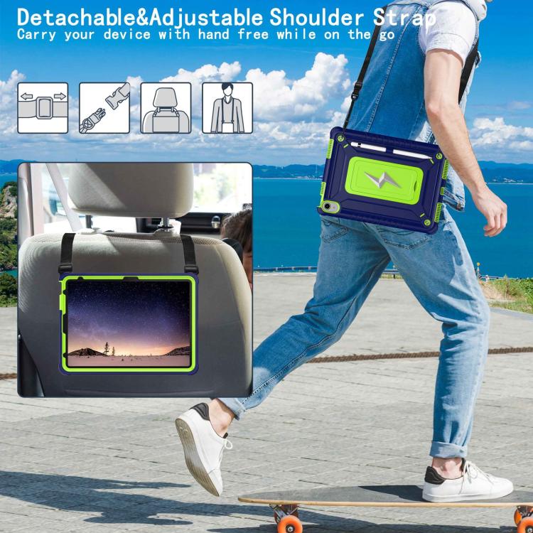 Armor Bolt Shape Holder Silicone Hybrid PC Tablet Case, For iPad 2025 / 2022, For iPad 10.2 2021 / 2020 / 2019, For iPad 9.7 2018 / Air / Air 2