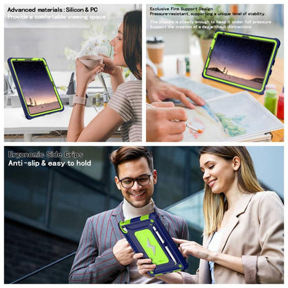 Armor Bolt Shape Holder Silicone Hybrid PC Tablet Case, For iPad 2025 / 2022, For iPad 10.2 2021 / 2020 / 2019, For iPad 9.7 2018 / Air / Air 2