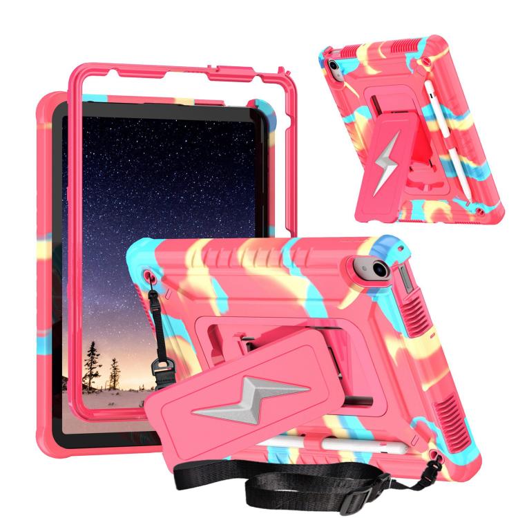 Armor Bolt Shape Holder Silicone Hybrid PC Tablet Case, For iPad 2025 / 2022, For iPad 10.2 2021 / 2020 / 2019, For iPad 9.7 2018 / Air / Air 2