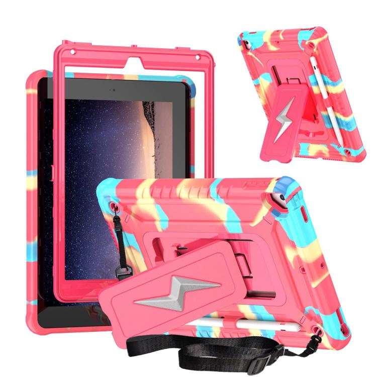 Armor Bolt Shape Holder Silicone Hybrid PC Tablet Case, For iPad 2025 / 2022, For iPad 10.2 2021 / 2020 / 2019, For iPad 9.7 2018 / Air / Air 2