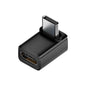 240W 80Gbps USB4 2.0 Type-C Full Function Adapter, Side Bend, 3D Bend, Female to Female, Straight Head, Mid Bend