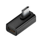 240W 80Gbps USB4 2.0 Type-C Full Function Adapter, Side Bend, 3D Bend, Female to Female, Straight Head, Mid Bend