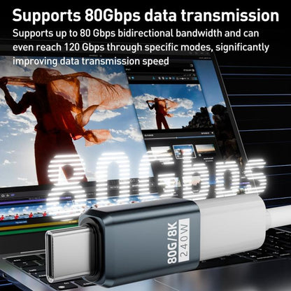 240W 80Gbps USB4 2.0 Type-C Full Function Adapter, Side Bend, 3D Bend, Female to Female, Straight Head, Mid Bend