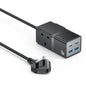 Yesido MC38 65W 6 In 1 Dual Type-C and Dual USB-A with 2 Socket GaN Fast Charging Power Socket, MC38
