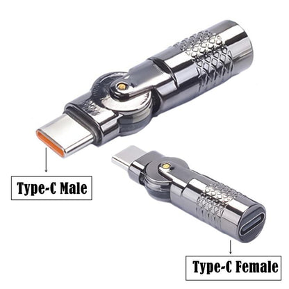 3A Digital Charge Adapter, Type-C Male to Type-C Female(Dual Resistor)