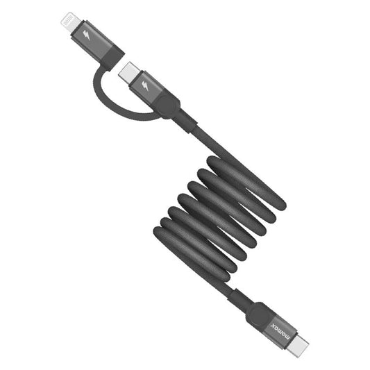 Momax Mag.Link Duo Magnetic 60W USB-C / Type-C to USB-C / Type-C / 8 Pin Data Cable, DC58 1m, DL58 60W 1m