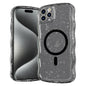 Wave Glitter MagSafe Magnetic TPU Phone Case, For iPhone 16 Pro Max, For iPhone 16 Pro, For iPhone 16 Plus, For iPhone 16, For iPhone 15 Pro Max, For iPhone 15 Pro, For iPhone 15 Plus, For iPhone 15