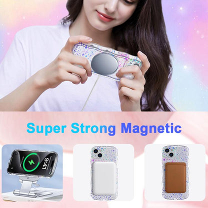 Wave Star Transparent MagSafe Magnetic Phone Case, For iPhone 16 Pro Max, For iPhone 16 Pro, For iPhone 16 Plus, For iPhone 16, For iPhone 15 Pro Max, For iPhone 15 Pro, For iPhone 15 Plus, For iPhone 15