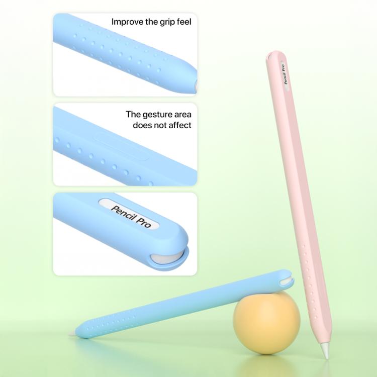 Integrated Anti-roll Silicone Protective Stylus Pen Case, For Apple Pencil 2 / Pro