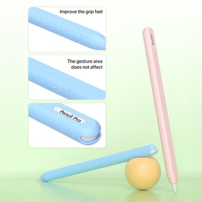 Integrated Anti-roll Silicone Protective Stylus Pen Case, For Apple Pencil 2 / Pro