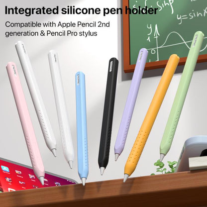 Integrated Anti-roll Silicone Protective Stylus Pen Case, For Apple Pencil 2 / Pro