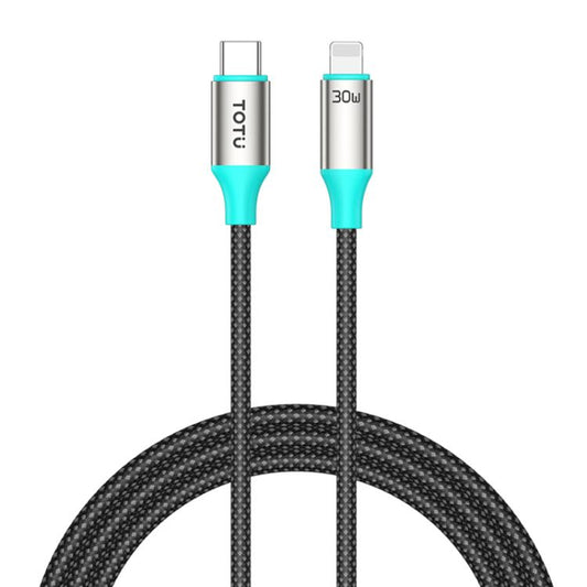TOTU CB-21-PD 30W USB-C / Type-C to 8 Pin Aluminum Alloy Braided Data Cable, CB-21-PD