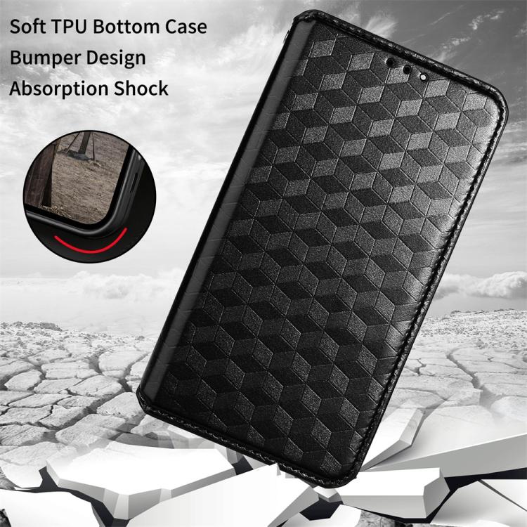 Cubic Grid Texture Flip Leather Phone Case, For OPPO A16K / A16e, For OPPO A55s 5G, For OPPO A93 5G / A74 5G / A54 5G