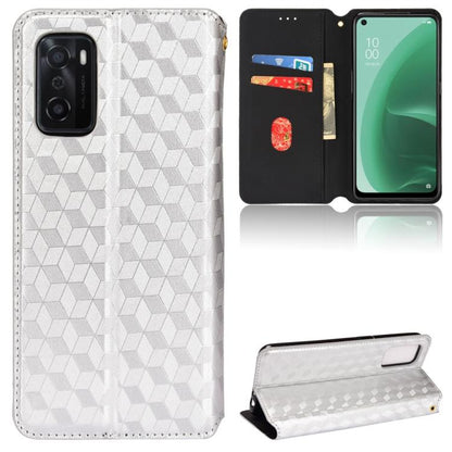 Cubic Grid Texture Flip Leather Phone Case, For OPPO A16K / A16e, For OPPO A55s 5G, For OPPO A93 5G / A74 5G / A54 5G