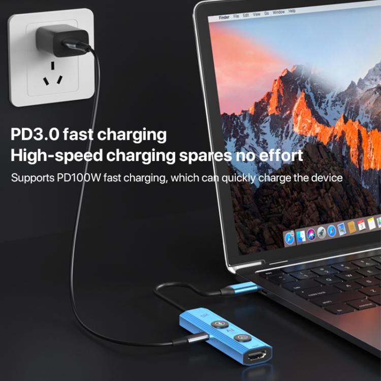 YCE V297A 7 in 1 USB-C / Type-C HUB Adapter AI Docking Station Support 8K Output, V297A