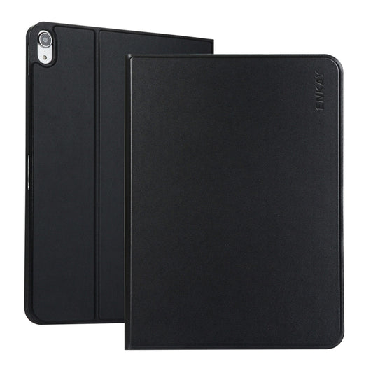 For iPad 10th Gen 10.9 2022 ENKAY PC Back Cover Smart Leather Tablet Case with Pen Slot & Holder